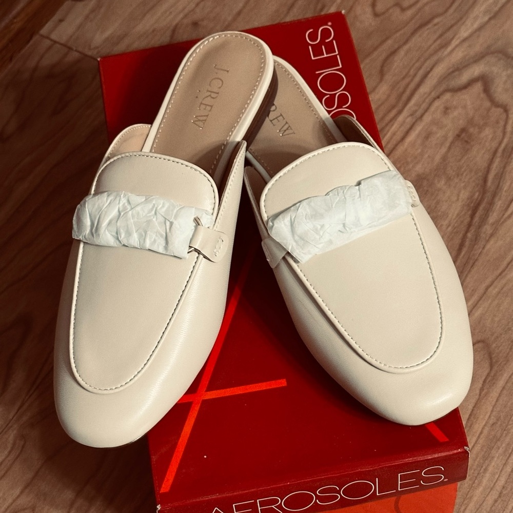 J.Crew Cream Slip-On Mules 7M - Picture 3 of 6